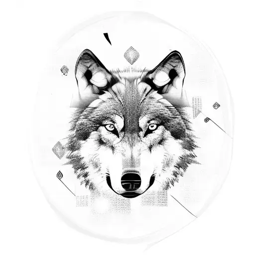Wolf Icon With Heart