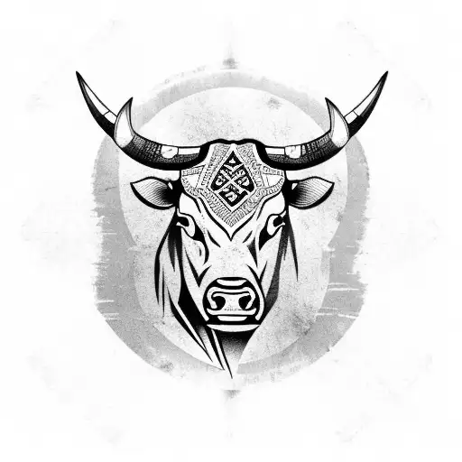 A Crazy Bull With Writing Tourolouco