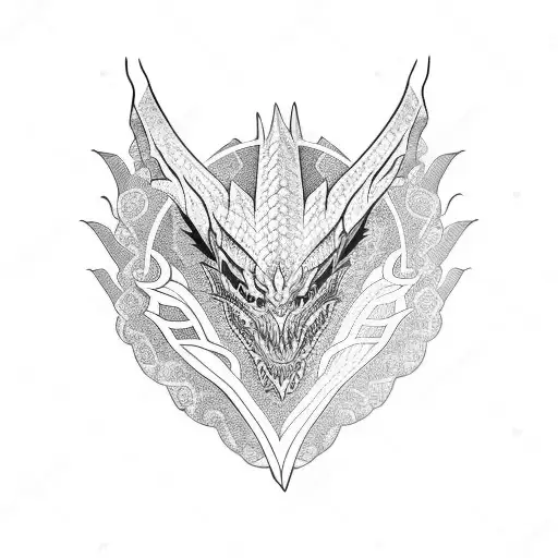 Tribal Dragon On Chest