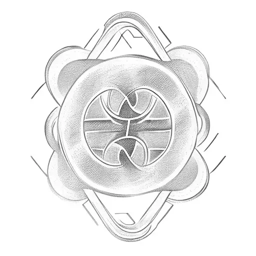 A Vertical Uroboro Symbol Intertwined With A Horizontal Uroboro Symbol