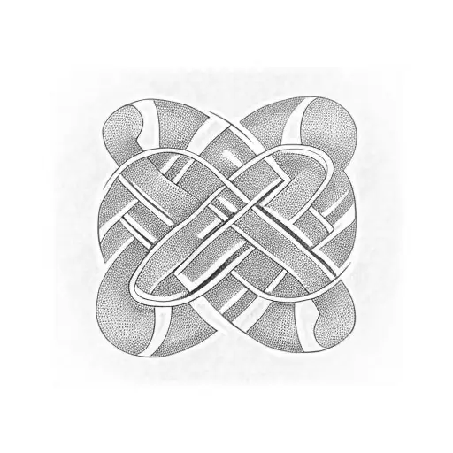 A Vertical Infinity Symbol Intertwined With A Horizontal Infinity Symbol