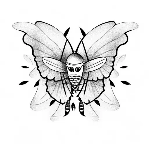 Moth With Skinhead And Fairy Wings