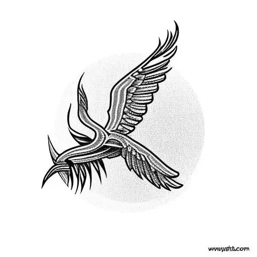 A Phoenix With A Palm Tree