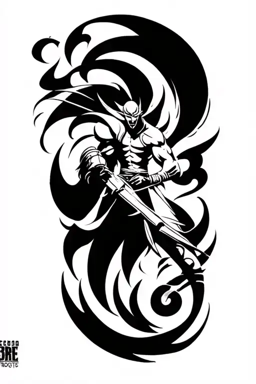 Vengeful Warrior Battling