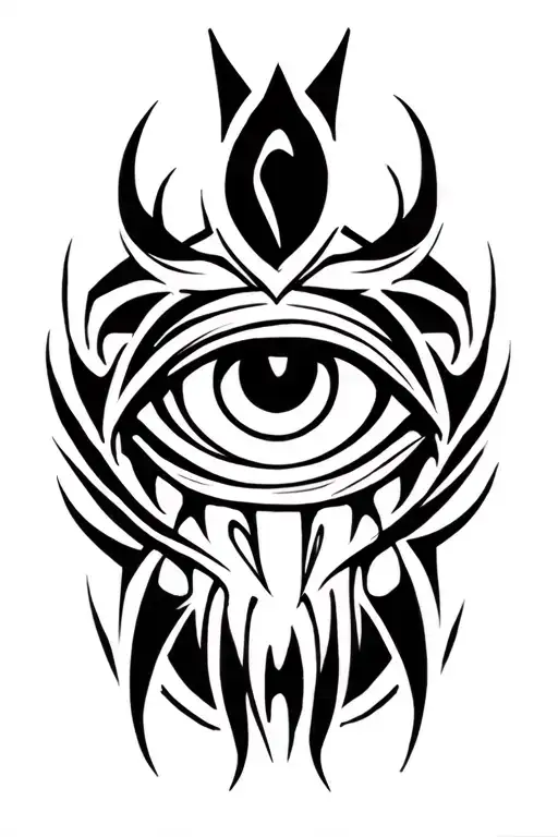 Eye Of Horus With Fangs