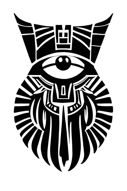 Egyptian Eye Of Horus With Fangs