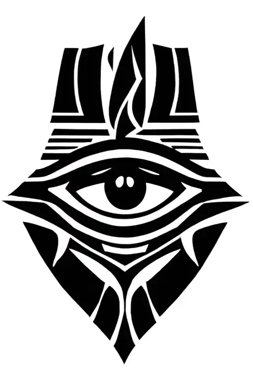 Egyptian Eye Of Horus With Fangs