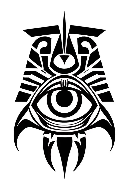 Egyptian Eye Of Horus With Fangs