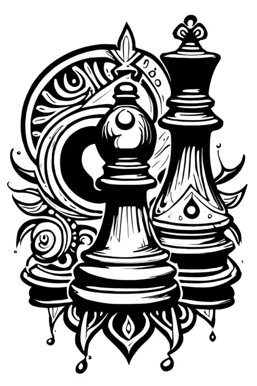 Chess Piece Surrounded