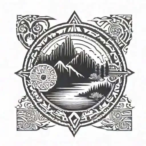 North Carolina And Michigan Landscapes Combined Portrait