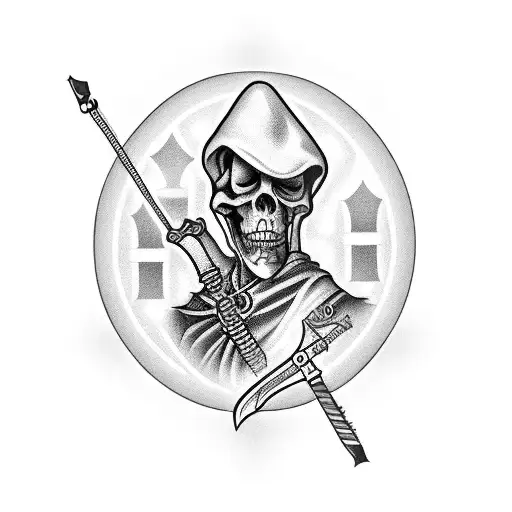 Grim Reaper Playing Chess With A Whisky