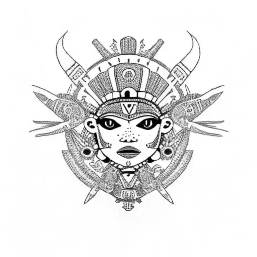 Aztec Princess In Axolotl Form