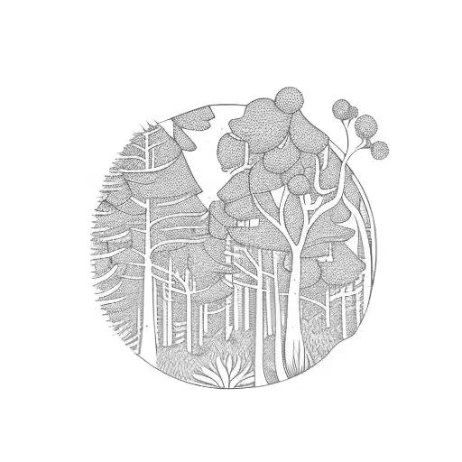 Forest And The Path With The Obsticles