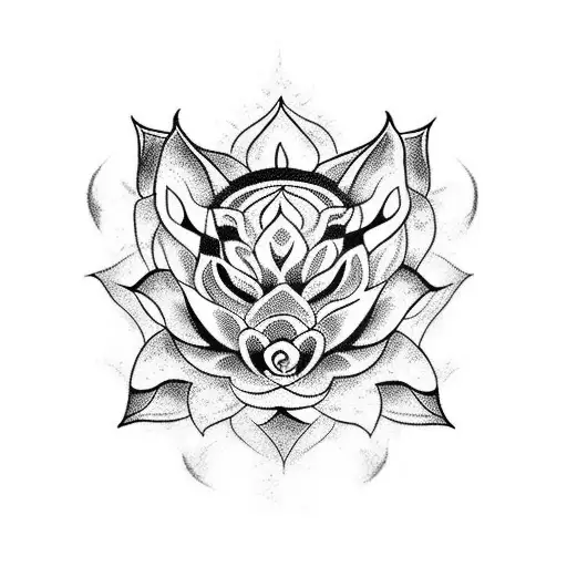 Rose Evil Eye Lotus Tiger