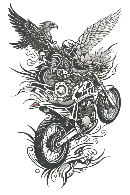 Moto Enduro Forest Mountain River Motorcycle