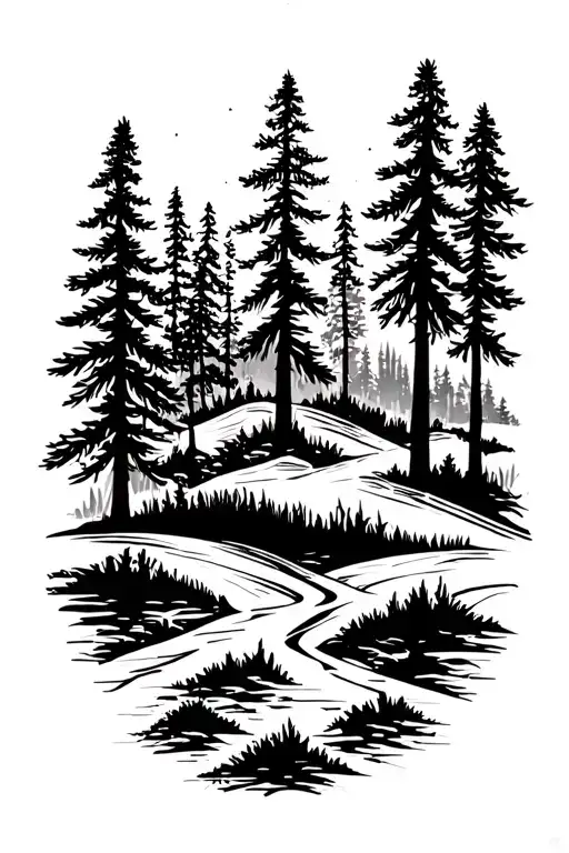 Pine Forest Landscape