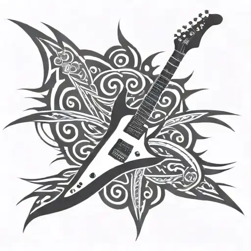 Electric Guitar With Lightning