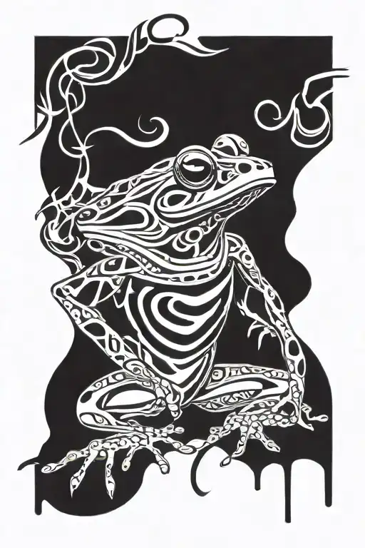Borrican Tribal Frog Smoking