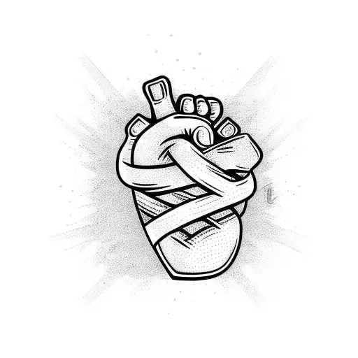 Baby Foot Heart Quaternary Knot