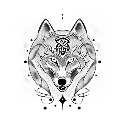 Loyalty Protection Celtic Moon Wolf