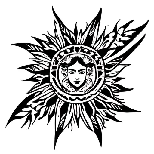 3 Stars And The Sun Filipino Tribal