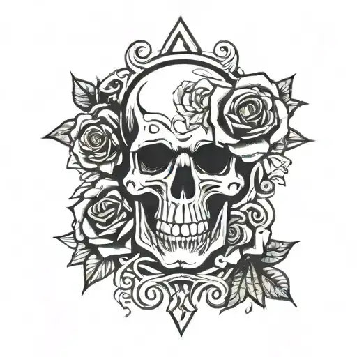 Skull Money And Rose