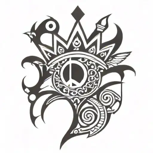 Crown With A Peace Sign