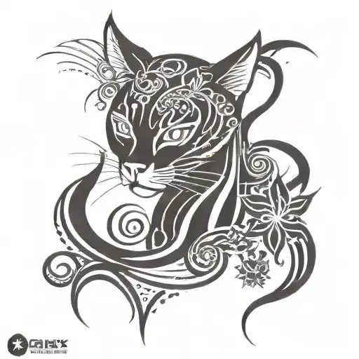 Spinx Cat And Spider Lily