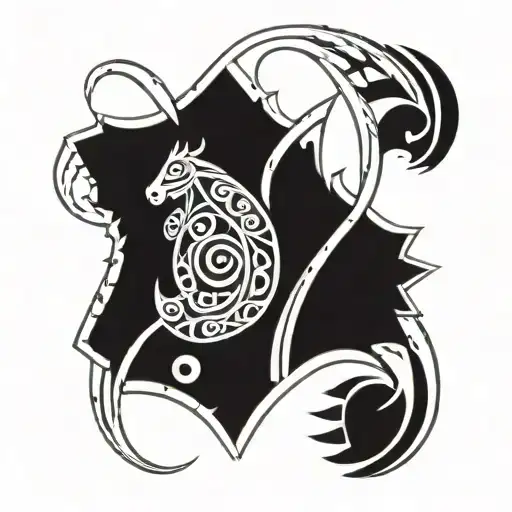 Piece Of Leather With Horse Shoe On It Under Embarked With 44