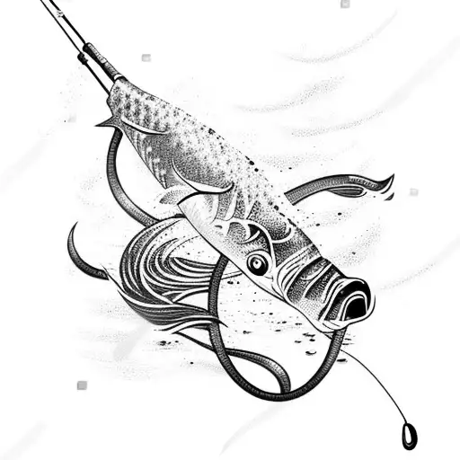 Fishing Rod And Waves