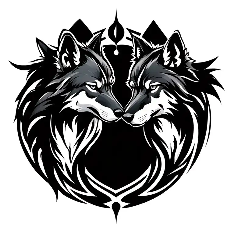 2 Wolves That Goes Around In Circles Around A Hemoboros