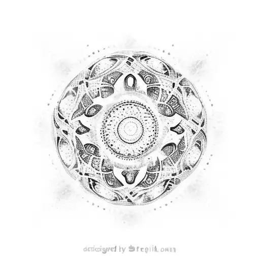 Circle Of Water In Colour With Wave And Drops