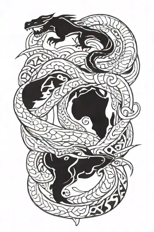 World Serpent Wrapped Around World