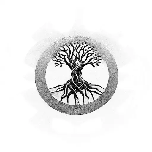 Tree Of Life Celtic Eco Brutalism Half Sleeve