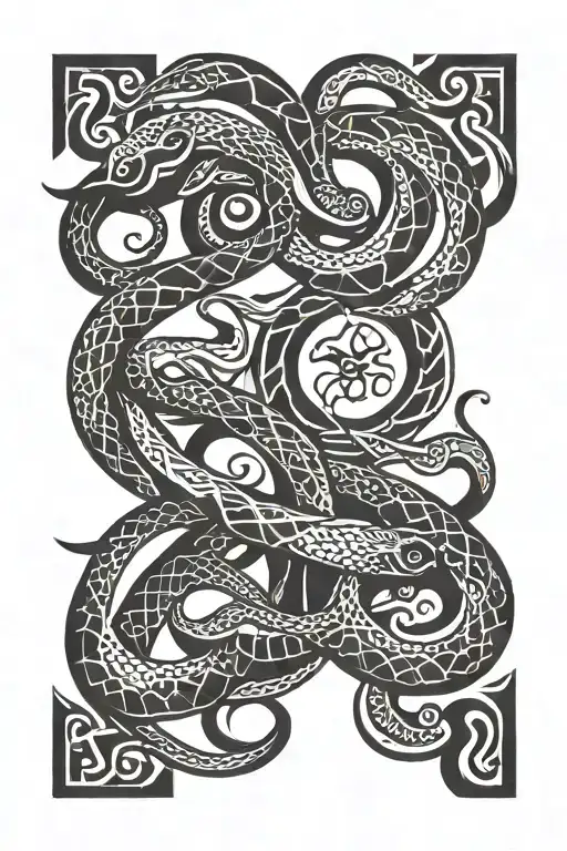 Two Snake And A Dove