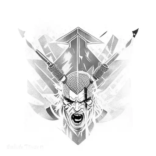 Witcher With Bleu Color