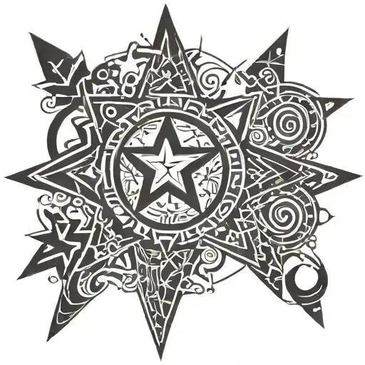 Lower Back Black Star