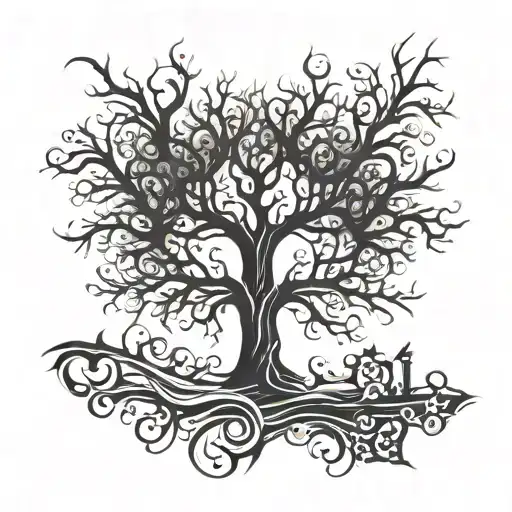 Ghost Tree Grows Around Cross