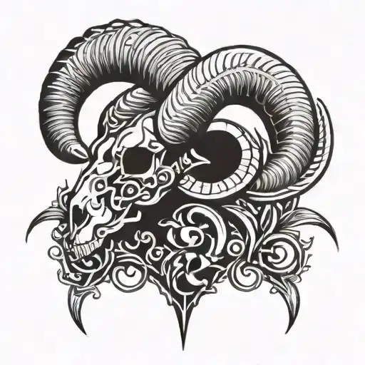 Ram Skull With Climbing Growth