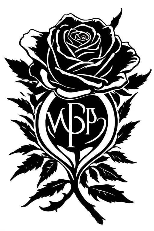 A Rose That Doesn't Open Represented My Non Born Child With Date An Initials