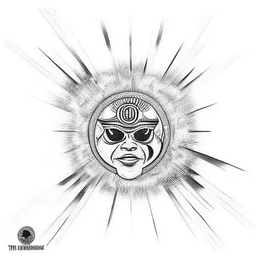 The Name Burguillos With The Filipino Sun Around The B