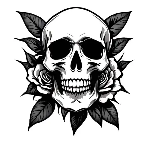 Skull And Rose