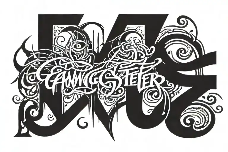 Gangster Calligraphy Design