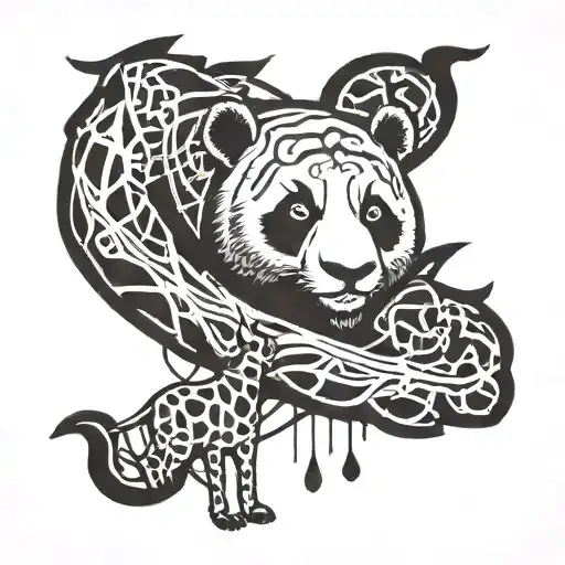 Panda And Giraff Hanging