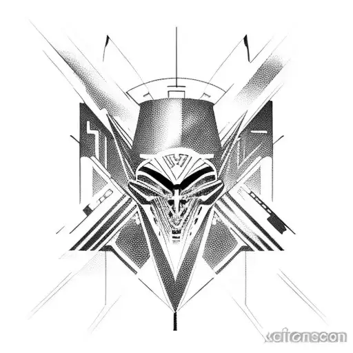 Cyberpunk Black And White Neo-tribal Design For Bicep