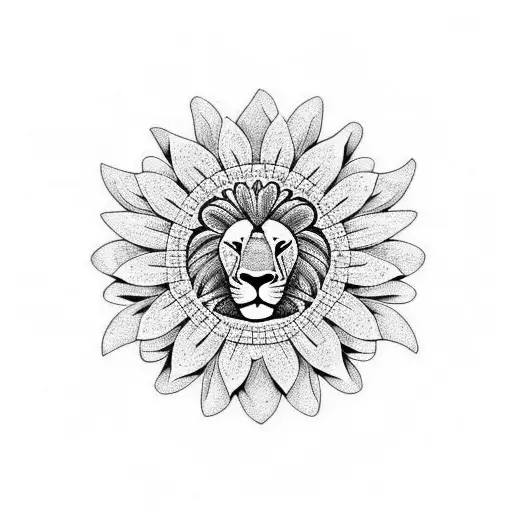 Daisy Flower Lion