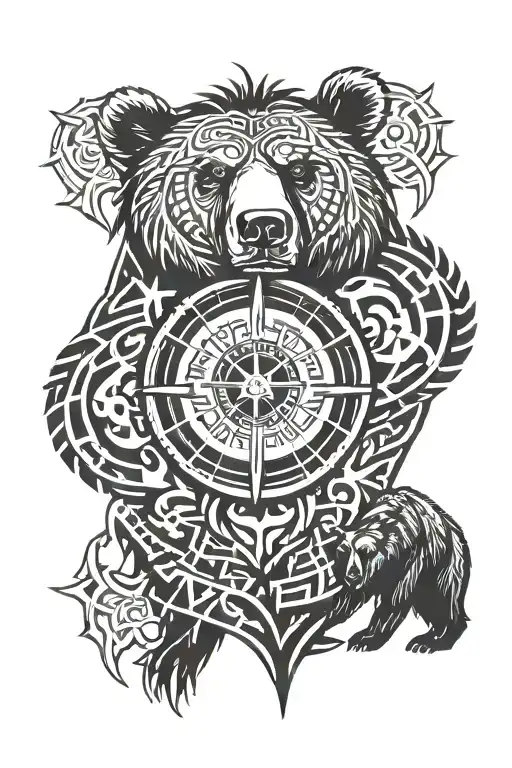 Vegvisir And Bear