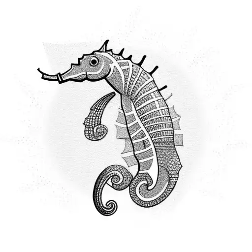 Sea Horse Tatoo For Man