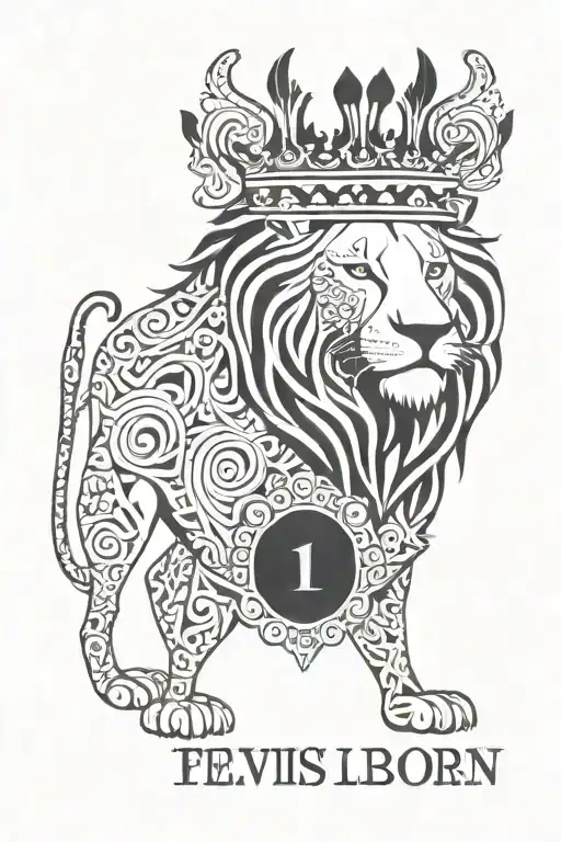 Jelly Text With Lion Wearing A Crown