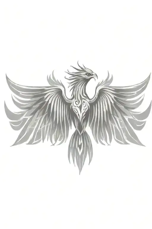 Arabic Phoenix Rising From The Ashes